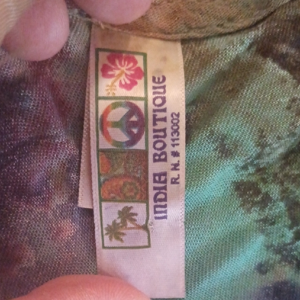India Boutique Multicolor Tie-Dye Swim Cover-up - Picture 2 of 2